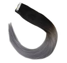  blue ombre hair extensions. 1b Grey Ombre Black To Blue Grey Human Hair Tape In Extensions Glam By Lexx Hair Extensions