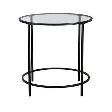 Sauder Soft Modern Collection Side Table Black Walmart Com Black Side Table Round Side Table Black Round Side Table