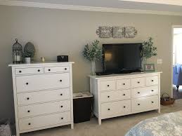 Before Wall With Ikea Hemnes Dresser And Chest Master Bedroom Furniture Bedroom Decor On A Budget Ikea Bedroom Furniture