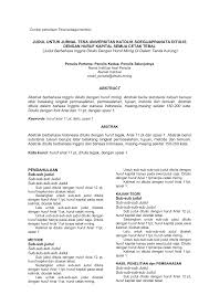 Berikut ini contoh artikel ilmiah populer lengkap yang benar dalam bahasa indonesia. Template Jurnal Unika Soegijapranata