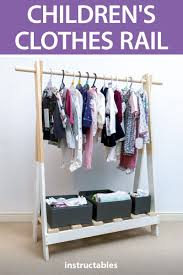 Whether you need storage for your laundry room, closet, or in a guest room, making an aesthetically pleasing clothing rack is incredibly easy. Children S Clothes Rail Childrens Clothes Rail Clothes Rail Diy Clothes Rack