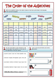 The Order Of Adjectives Order Of Adjectives Adjectives English Adjectives