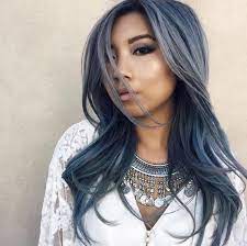 12 Hairstyles That Prove Denim Is The New Silver Hair Denim Blue Hair Hair Color Blue Hair Styles