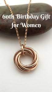 60th Birthday Gift For Women Rose Gold Ring Necklace 60th Birthday Gifts Girlfriend Jewelry Gift Gifts For Women Birthday Gifts For Women