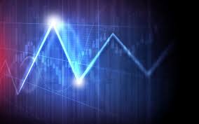 financial charts and graphs background line graph on screen