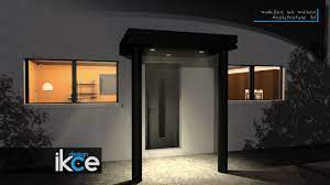 Auvent de porte et fenêtres 100 x 100 cm marquise solaire abri banne entrée protection avec support en acier noir. Rd02galeb Jpg 1347 755 Porche Entree Maison Entree Moderne Entree Maison