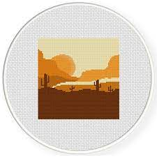 We also have digital downloadable counted cross stitch patterns that you can download now. Sunset West Cross Stitch Pattern Daily Cross Stitch