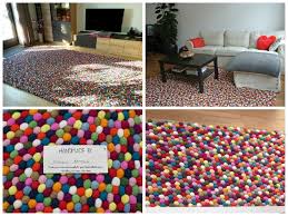 Lesen sie, wie kunden das produkt. Filzkugelteppich Pinocchio Teppich Runder Kugelteppich Bunte Filzkugeln Tapis