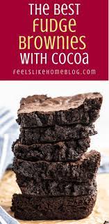 The Best Cocoa Powder Brownie Recipe Cocoa Powder Brownies Cocoa Powder Recipes Fudge Brownies Cocoa Powder