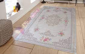 Süngerli kadife halı örtüsü | zümrüt ev dekorasyon. Nur Home Sungerli Kadife Lastikli Hali Ortusu Nrh 18 Pembe Pano Model