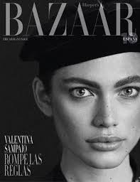 Valentina Sampaio and Giorgio Armani cover Harper's Bazaar Spain November  2020 by Xavi Gordo