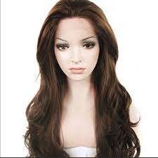 22” BROWN BODY WAVY LACE FRONT WIG NEW