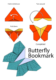 Butterfly Bookmark For Mum Kidspressmagazine Com Origami Bookmark Corner Butterfly Bookmarks Origami Butterfly