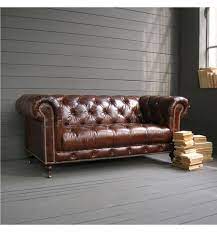 Beautifully crafted chester leather sofa available at extremely low prices. Orchidea Vintage Leather Chester Sofa