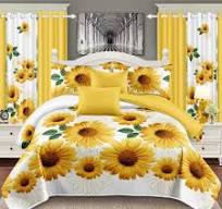 OEM/ODM Guangdong Yellow 11 Pieces Printing Comforter Polyester Cotton  Pillowcase Bed Sheets Home Textile Quilted Bedspread Bedding Set with  Bedroom Curtain