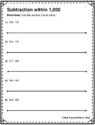 Subtraction Within 1 000 On An Open Number Line Open Number Line Number Line Number Line Subtraction