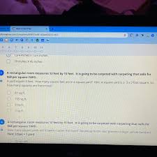 To convert inches to feet, divide the number of inches by 12 to get the number of feet, the following is a mathematical reference. A Rectangular Room Measures 13 Feet By 15 Feet It Is Going To Be Carpeted With Carpeting That Sells Brainly Com