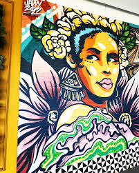 MaestraPeace Mural was painted in 1994 by a “Who's Who” of Bay Area  muralists: Juana Alicia, Miranda Bergman, Edythe Boone, Susan Kelk  Cervantes, Meera Desai, Yvonne Littleton and Irene Perez. One of