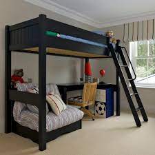 The design features two bed frames with 2×4 cleats, five 1×4 slats attached with 1 1/4″ screws (two act as a base for the ladder), and guard rails to keep your child from tumbling on the ground. Bunk Beds Ideas Unique Loft Bed Ideas For Kids And Adults Pinkvilla