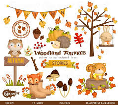 Autumn Season Animal Clipart Cute Animal Clip Art Seasonal Etsy Autumn Animals Animal Clipart Clip Art