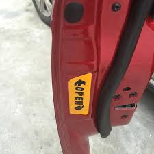 Car Styling 4 Sztuk Drzwi Otworzyc Ostrzezenie Odblaskowe Naklejki Samochodowe Naklejki Dla Ford Vw Opel Otwarcia Drzwi Bezpi Car Stickers Car Door Opener Opel