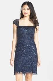 Adrianna Papell Embellished Beaded Cocktail Dress Black Cocktail Dress Lace Sheath Dress Dresses