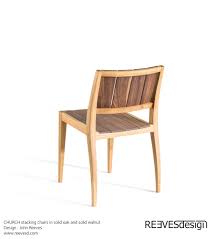 Church Stacking Chair In Solid Walnut And Oak Designed By John Reeves Chair Outdoor Chairs Solid Walnut
