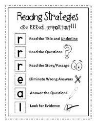 Reading Strategies Using Acronym Rrreal Reading Strategies Math Strategies Reading Comprehension Worksheets