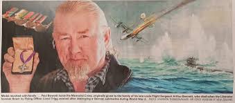 Medals of RNZAF F/Sgt Arthur Bennett, a crew member in the VC winning  attack