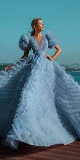 21 Adorable Blue Wedding Dresses For Romantic Celebration In 2020 Blue Wedding Gowns Blue Wedding Dresses Wedding Dresses Simple