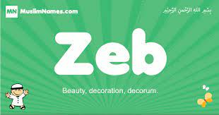 Choosing a baby name can be a difficult decision. Zeb Meaning Of The Muslim Baby Name Zeb