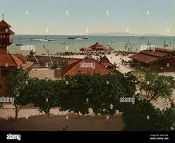 Bombay port 19th century hi-res stock ...