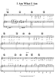 I Am What I Am From La Cage Aux Folles Gloria Gaynor Klick Auf Die Noten Um Reinzuhoren Noten Klaviernoten Lieder