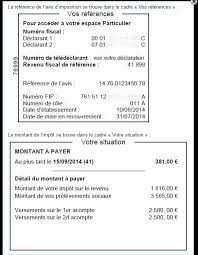 R?f?rence de l avis impot. Maquette Des Demarches En Ligne Des Usagers Particuliers