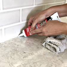 how to caulk a kitchen counter quick
