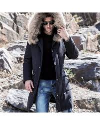 Parka noir en nylon homme zadig&voltaire, déperlante. Parka Homme Noir Fourre En Fourrure De Lapin Rex Capuche Amovible Le Manteau Parka Est Un Blouson Au Passe Militaire C