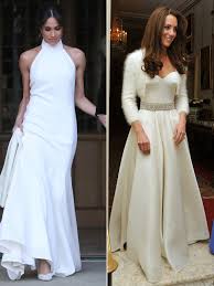 Meghan markle's wedding dress by givenchy has sparked a trend. Kate Middleton S 2011 Reception Dress Next To Meghan Markle S People Com