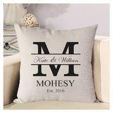 Personalized Wedding Pillow Cover Monogram Pillow Case Custom Pillowcase Wedding Personalized Wedding Gifts Personalized Wedding Pillow Monogram Pillows