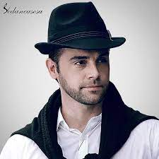 Trendy Mens Jazz Hat Handsome Felt Hat Curling Top Formal Hat Soft Solid Headwear Fedora Fromal Cap Who Like It Sh Stylish Trends Minimalist Fashion Fashion