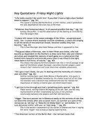 'i quit, coach, they got a good season goin'.'. Key Quotations Friday Night Lights
