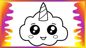 Kawaii unicorn coloring book a new coloring pages with beautiful pictures of kawaii and cute unicorn! Coloring Pages For Kids How To Color A Kawaii Unicorn Cloud Digital Painting Youtube