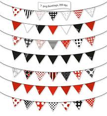 Black And White Banner Clipart Instant Download Black White And Red Bunting Clip By Digitalfield 3 00 Etsy Clip Art Art Set