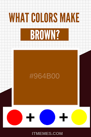 What colors make basketball orange? What Colors Make Brown It Memes