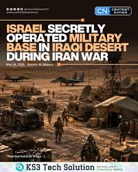 Israel reportedly operated a secret military base deep inside Iraq's desert  during the Iran war, using the covert outpost to support air operations and  special missions against Iranian targets #Israel #Iraq #USIranWar #