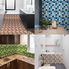 الذاتي لاصق فسيفساء بلاط ثلاثية الأبعاد الجدار ملصق لاصق لامع ورائع diy بها بنفسك المطبخ الحمام ديكور المنزل الفينيل قشر و عصا الرخام البني مختلطة 10 قطعة wall stickers aliexpress