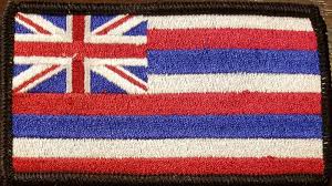 Hawaii Flag Patch W Velcro Brand Fastener Morale Tactical Emblem Black Border Flag Patches Hawaii Flag Patches