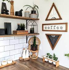 Coffee 2x Sun Set Of 3 Wood Sign Aztec Wood Sign Wood Wall Etsy In 2021 Boho Kitchen Decor Wood Home Decor Kitchen Wall Decor