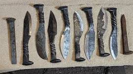 Railroad Spike forged Into Cutlery class w/Bill