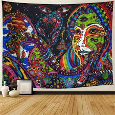 Colorful Tapestry Wall Tapestry Wall Hanging Psychedelic Tapestry Retro Pattern Hippie Mandala Bohemian Tapestry Ethnical Abstract Intricate Tapestry Wall Decor Psychedelic Tapestry Mandala Tapestry Bohemian Colorful Tapestry