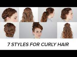 Updos for long curly hair. 7 Easy Hairstyles For Curly Hair Beauty Junkie Youtube